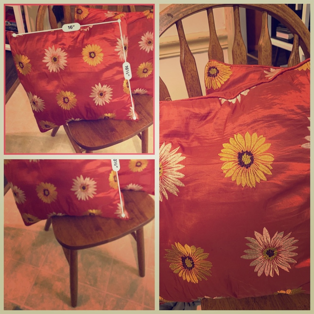 Burnt orange decor pillow